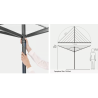 BRABANTIA 290343 vanjsko sušilo za rublje, 50 m kapacitet, antracit + metalni šiljak za čvrsto postavljanje