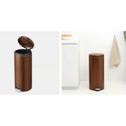 BRABANTIA 238789 Pedal Bin Newicon, 30 litara, kanta za otpad, topla bronca boja