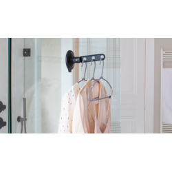 BRABANTIA 242823  vakumska kuka za odjeću, crna, za 3 vješalice