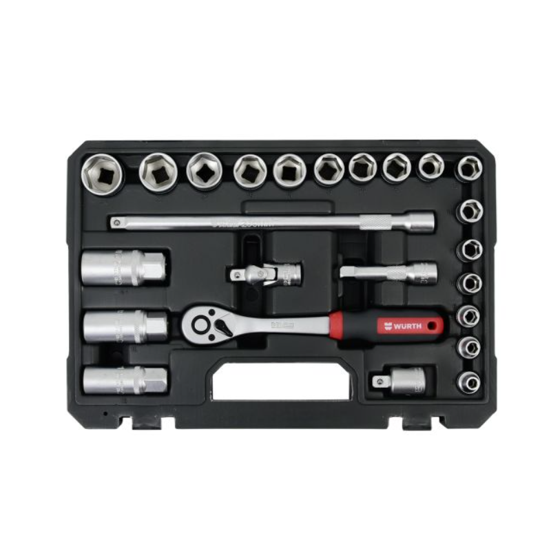 WURTH SET NASADNIH KLJUČEVA 3/8” 6-KT 24KOM REDSTRIPE