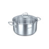 KORKMAZ Perla, A1657 , inox lonac sa staklenim poklopcem, 5 litara, i za INDUKCIJU