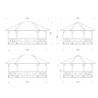 PALMAKO BETTY 25 drvena pergola 25 m2 , 104704 prirodno neobrađeno drvo