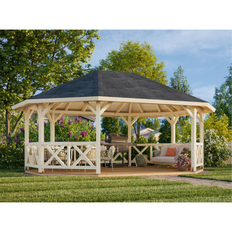 PALMAKO BETTY 25 drvena pergola 25 m2 , 104704 prirodno neobrađeno drvo