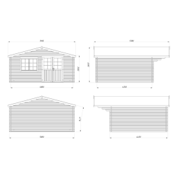 PALMAKO BRITTA  drvena vrtna kućica, 19,7 m2, prirodno neobojeno drvo