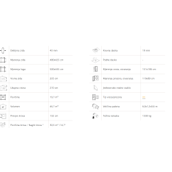 PALMAKO BRITTA  drvena vrtna kućica, 19,7 m2, bijelo ili sivo ili smeđe natopljeno