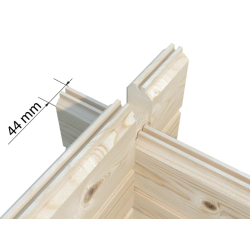 PALMAKO LISANDRA 44  drvena kućica/kabina , 19.40 m2, prirodno neobrađeno drvo