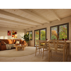 PALMAKO LISANDRA 44  drvena kućica/kabina , 19.40 m2, prirodno neobrađeno drvo