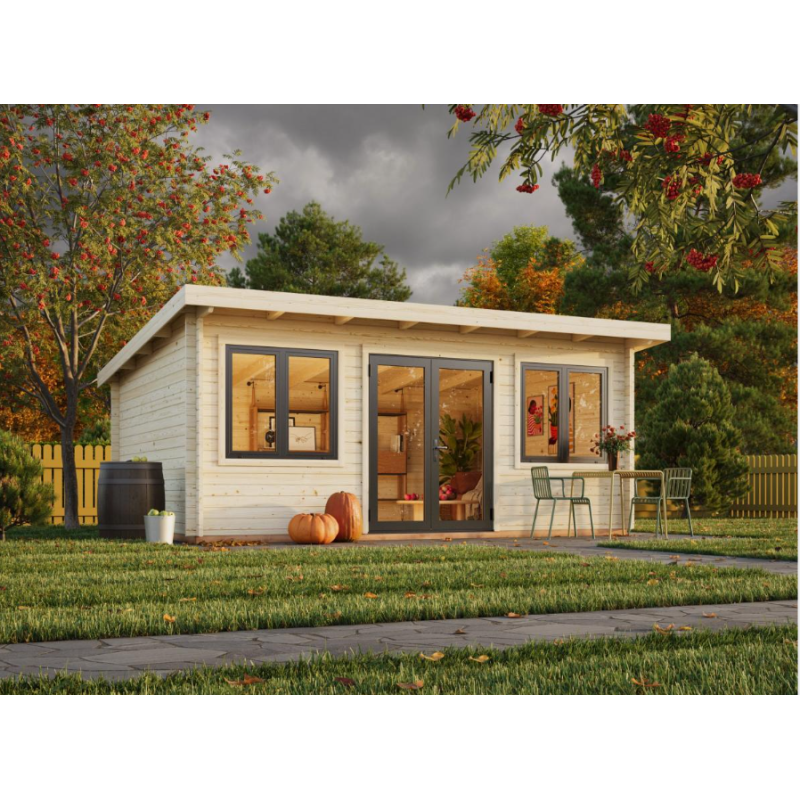 PALMAKO LISANDRA 44  drvena kućica/kabina , 19.40 m2, prirodno neobrađeno drvo