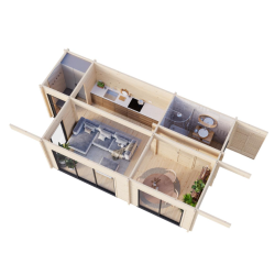 PALMAKO CECILIA 70 Slide, vrtna kućica/studio, 27.20 m2, klizni prozori, prirodno neobrađeno drvo