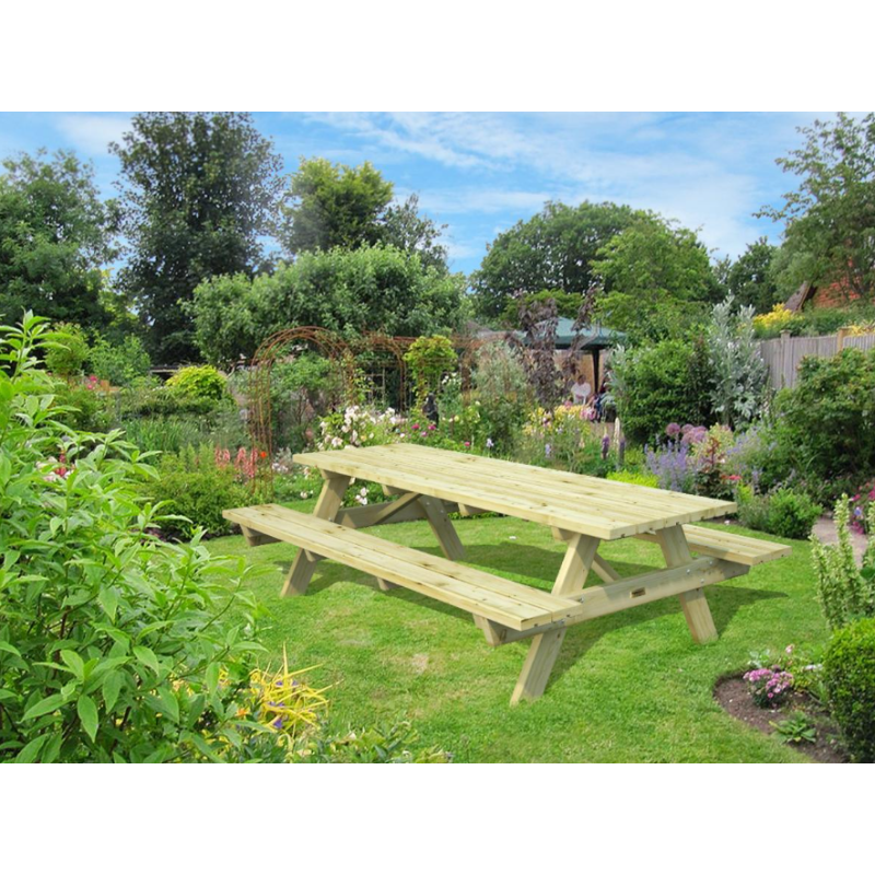 PALMAKO RUBY 24 drveni stol + klupe za sjedenje , 239 cm dužine