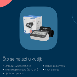 OMRON M4 Connect AFIB + ADAPTER , digitalni tlakomjer za nadlakticu