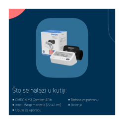 Omron M3 Comfort AFib digitalni tlakomjer  sa adapterom za nadlakticu