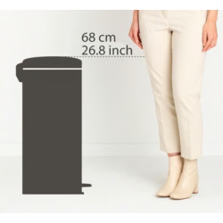 BRABANTIA 254949 Pedal Bin Newicon, 30 litara, kanta za otpad, SOFT GREY