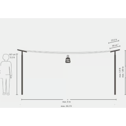 BRABANTIA 262425 HANGOUT za sušenje rublja na otvorenom, kapacitet 50 m , max. nosivost 26 kg, crno
