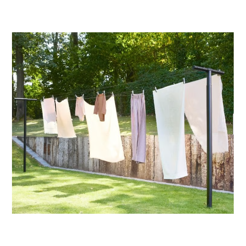 BRABANTIA 262425 HANGOUT za sušenje rublja na otvorenom, kapacitet 50 m , max. nosivost 26 kg, crno