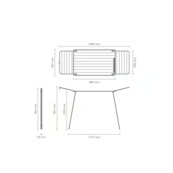 BRABANTIA 232404 stalak za sušenje rublja 18 m kapacitet, mat crni