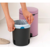 BRABANTIA 255281 Pedal Bin Newicon, 5 litara, kanta za otpad, Lilac Pink