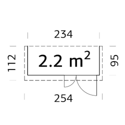 PALMAKO LEIF drvena kućica/spremište , 2.2 m2, premaz smeđi, sivi ili čisto bijelo