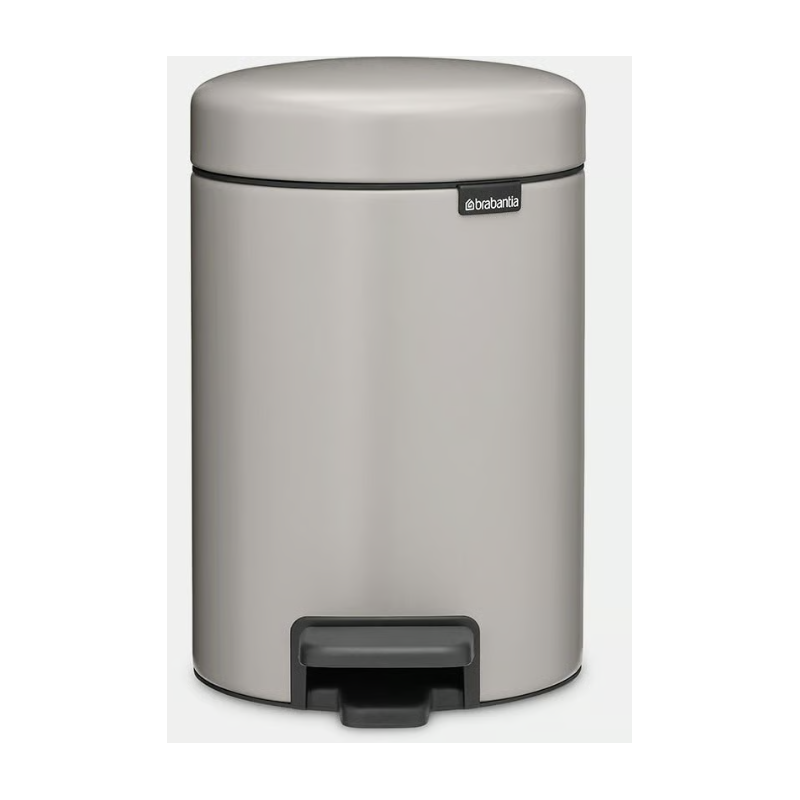 BRABANTIA 252181 Pedal Bin Newicon, 3 litre, kanta za otpad, soft siva
