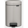 0BRABANTIA 252204 Pedal Bin Newicon, 5 litara, kanta za otpad, soft siva