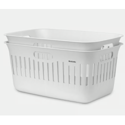BRABANTIA 244643 Collect-it košara za prenošenje i prikupljanje rublja, 40 litara, bijela