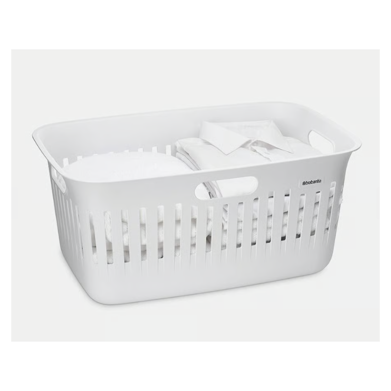 BRABANTIA 244643 Collect-it košara za prenošenje i prikupljanje rublja, 40 litara, bijela