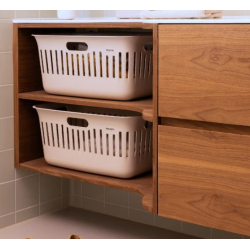 BRABANTIA 244483 Collect-it   košara za prenošenje i prikupljanje rublja, 40 litara, soft bež