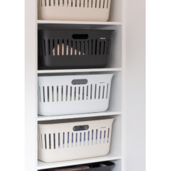 BRABANTIA 244087 Collect-it košara za prenošenje i prikupljanje rublja, 40 litara, crna