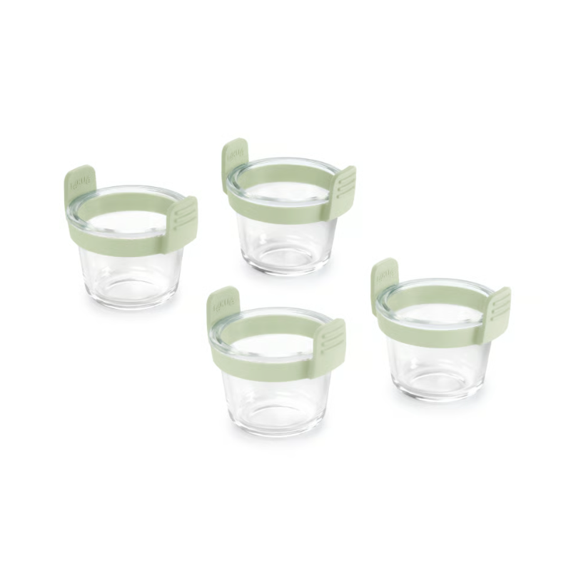 LEKUE 890284 Set od 4 staklene mini šalice za fritezu na vrući zrak