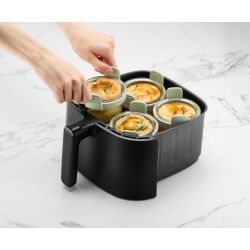 LEKUE 890284 Set od 4 staklene mini šalice za fritezu na vrući zrak