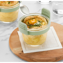 LEKUE 890284 Set od 4 staklene mini šalice za fritezu na vrući zrak