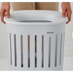 BRABANTIA 244704 Collect-it košara za prenošenje i prikupljanje rublja, 55 litara, bijela