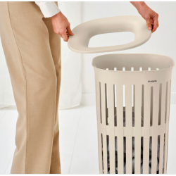 BRABANTIA 244681 Collect-it košara za prenošenje i prikupljanje rublja, 55 litara, soft bež