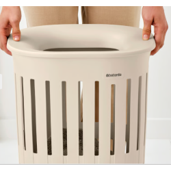 BRABANTIA 244681 Collect-it košara za prenošenje i prikupljanje rublja, 55 litara, soft bež