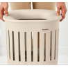 BRABANTIA 244742 Collect-it košara za prenošenje i prikupljanje rublja na nogicama, 55 litara, soft bež