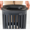 BRABANTIA 244728 Collect-it košara za prenošenje i prikupljanje rublja na nogicama, 55 litara, crna