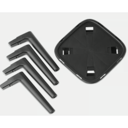 BRABANTIA 244728 Collect-it košara za prenošenje i prikupljanje rublja na nogicama, 55 litara, crna