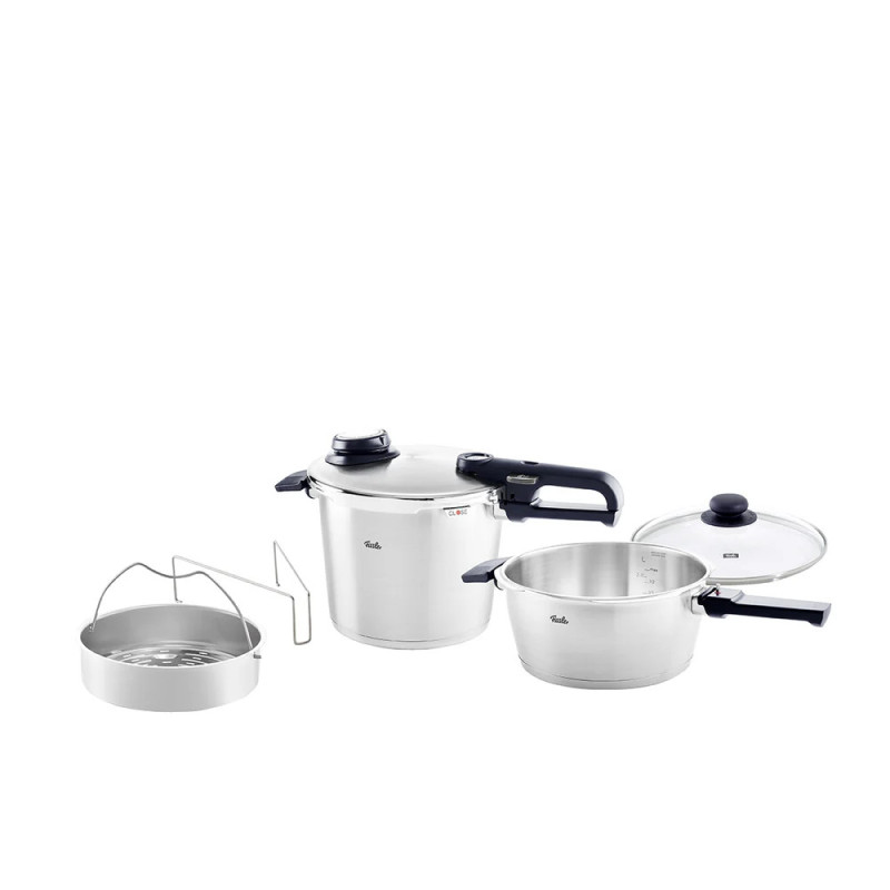 FISSLER VITAVIT PREMIUM , 6.0+3.5 litara ,ekspres lonci ( realno 4.8 + 2.6 cca ), umetak za kuhanje na pari, 622-412-13-090/0