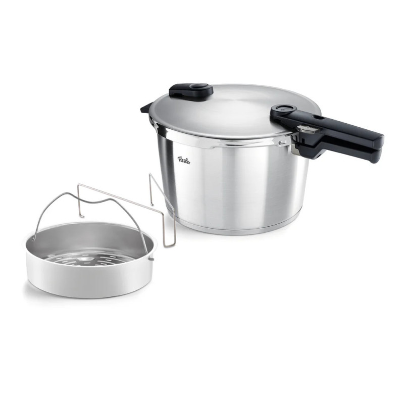 FISSLER Vitaquick® ekspres lonac + umetak za kuhanje na pari , 8.0 litara ( realno cca 6,4 litre ) 602-810-08-070
