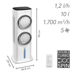 TROTEC PAE 45, Aircooler, hlađenje, ovlaživanje zraka, ventilatorsko hlađenje, 3 u 1, do 136 m2