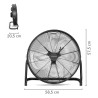 TROTEC TVM 20 D, podni ventilator, crni, promjer 50 cm