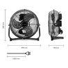 TROTEC TVM 10, podni ventilator, crni, promjer 30 cm