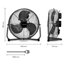 TROTEC TVM 15, podni ventilator, crni, promjer 35 cm