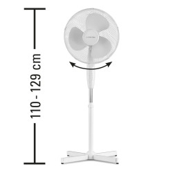 TROTEC TVE 16 , stajaći ventilator s 90° oscilacijom, bijeli, promjer 40 cm