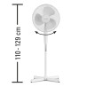 TROTEC TVE 16 , stajaći ventilator s 90° oscilacijom, bijeli, promjer 40 cm