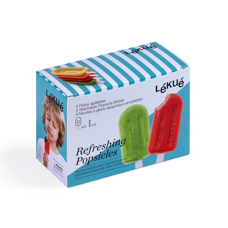 LEKUE 882227 Set od 4 složena kalupa za ledene sladolede