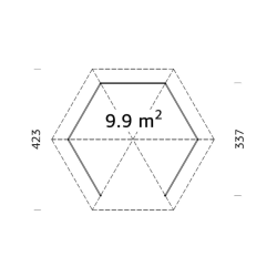 PALMAKO BETTY 9.90 drvena pergola 9.90 m2 , 103879 prirodno neobrađeno drvo