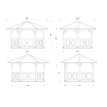 PALMAKO BETTY 9.90 drvena pergola 9.90 m2 , 103879 prirodno neobrađeno drvo