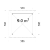 PALMAKO BETTY 9 drvena pergola 9 m2 , 103798 prirodno neobrađeno drvo