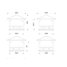 PALMAKO BETTY 9 drvena pergola 9 m2 , 103798 prirodno neobrađeno drvo
